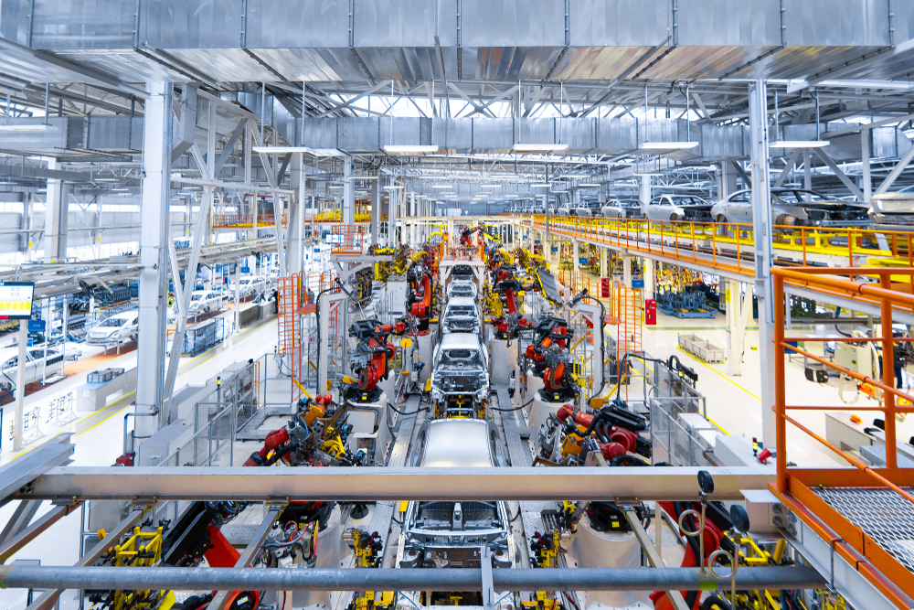 Automotive robots production line