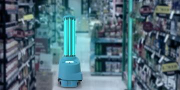 UV disinfection robots